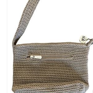 The Sak Brown Crochet Shoulder Bag